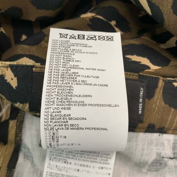 DSQUARED2 Brown Black Animal Print Cotton Elastane Dress Pants - Picture 6 of 7